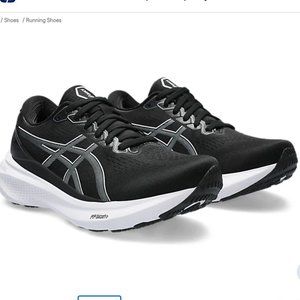 Womens Asics Gel-Kayano 30 in Black/White Size 8